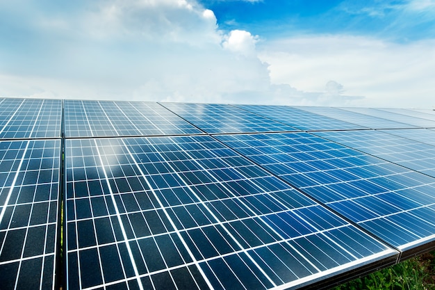 Photo solar power station top view