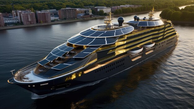 Solar powered cruise ships