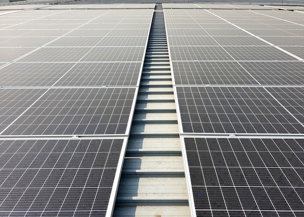 Solar Rooftop na installatie op het fabrieksdak