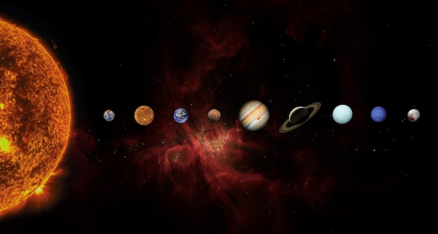 Solar system Elements of this image furnished by NASA