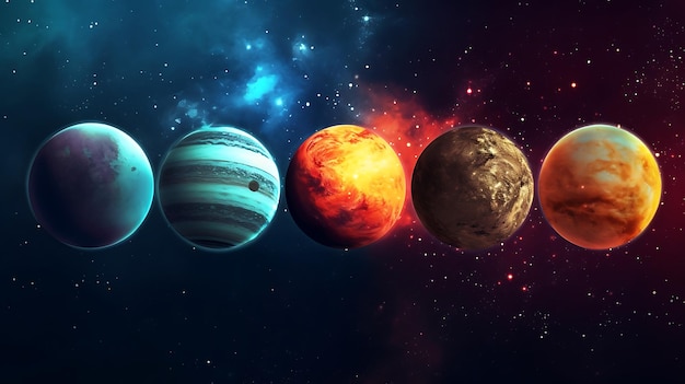 solar system and space background image