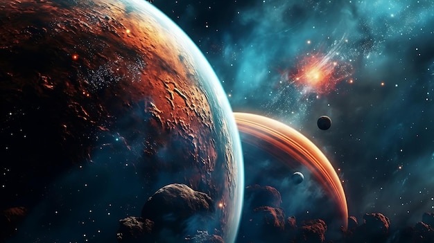 solar system and space background image