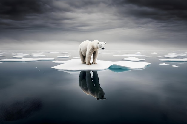 solation and Vulnerability in the Arctic Capturing a Lone Polar Bear on a Melting Ice Floe