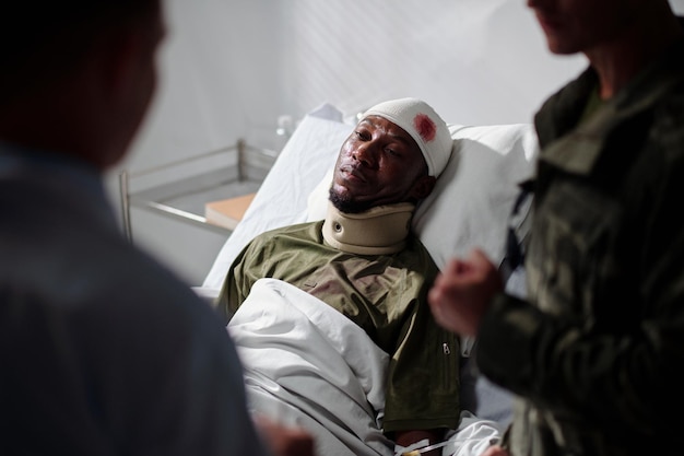 Soldier in Hospital Ward