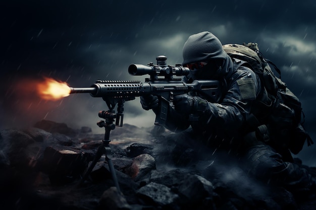 Soldier Sniper rifle wallpaper HD