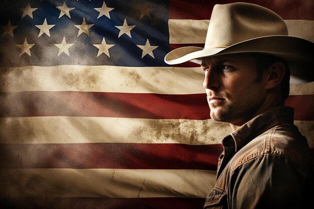 a soldier stands in front of a flag with the words  us state  on it