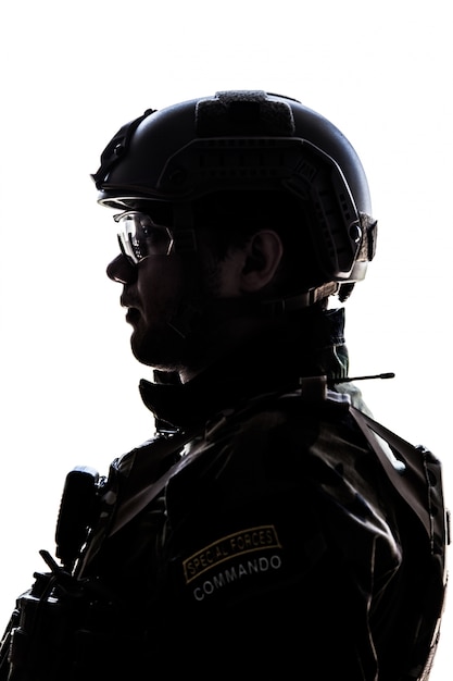 soldier on white background