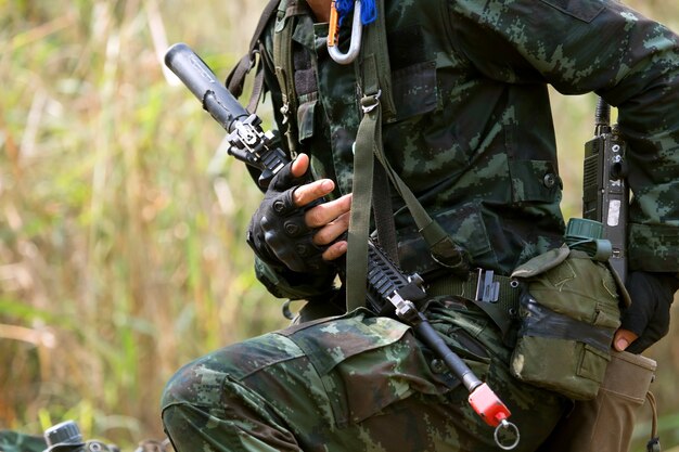 Soldiers are trained in jungle combat