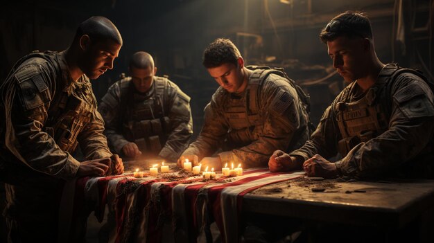 Soldiers Folding The Flag With Precision Wallpaper