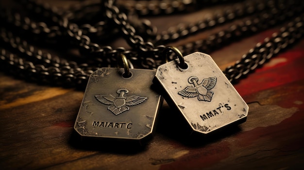 Photo soldiers marines dog tag