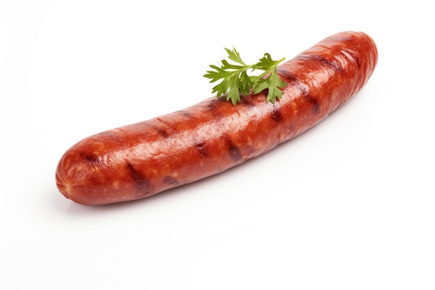 Sole sausage on white background