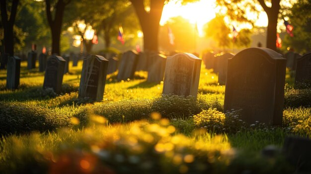 Solemn Tombstone Memorial