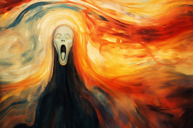 Photo solenintro reimagined the abstract remixed masterpiece by edvard munch rediscovered by rawpixel