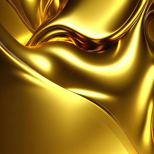 Сплошной фон золотой шелковой шелковистой атласной ткани