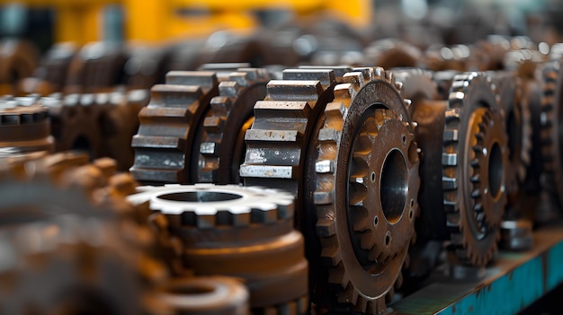 solid iron parts on assembly line