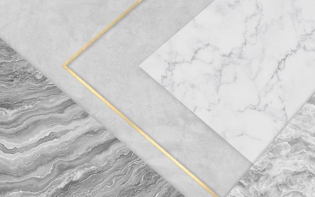 Solid marble and golden line of wallpaper