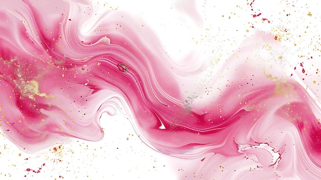 Photo solid white background with pink color swirl