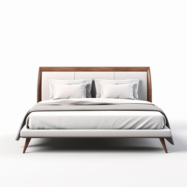 Photo solid wood bed