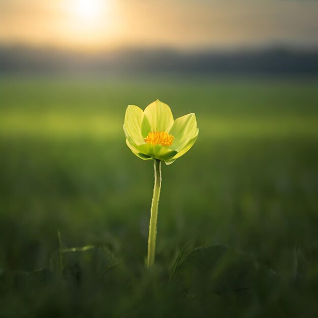 A solitary flower generated by AI