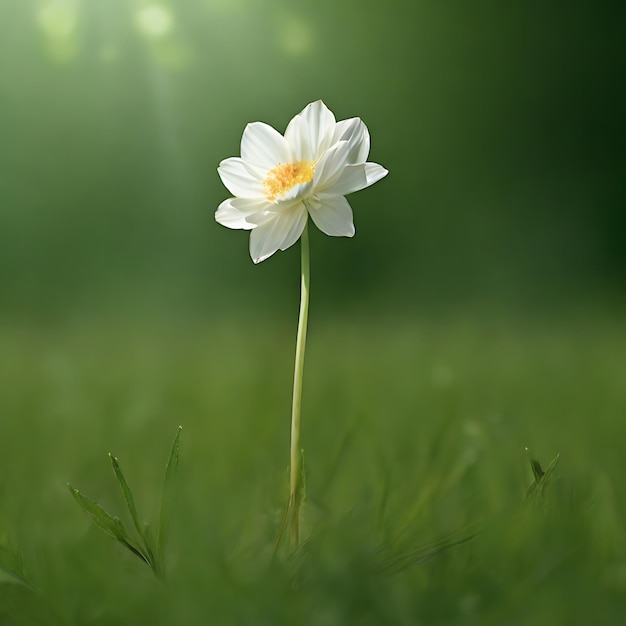 A solitary flower generated by AI