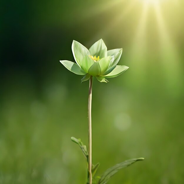 A solitary flower generated by AI