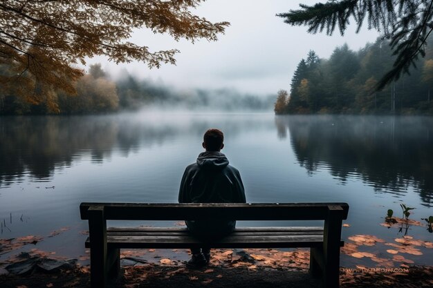 Foto la solitudine nella natura si rilassa