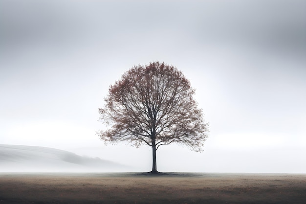 Solitude's Symphony A Lone Tree in Nature's Embrace