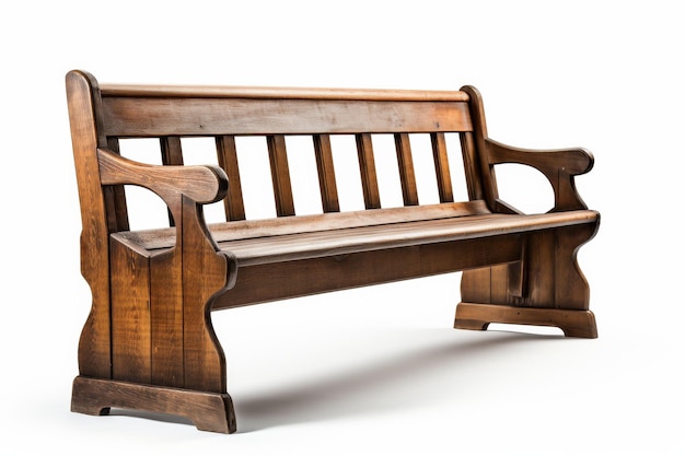 Foto solitude seat een houten bank in pure sereniteit op een wit of helder oppervlak png transparante achtergrond