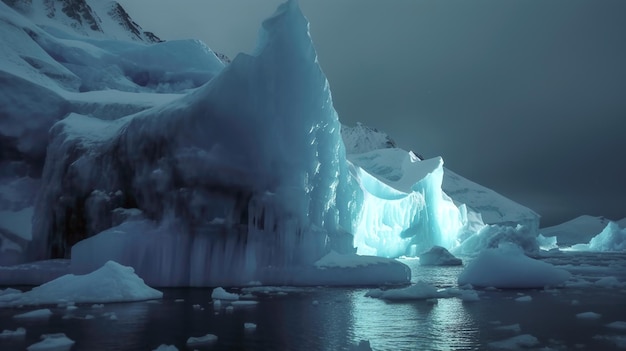 Solo-ijsberg op Antarctica