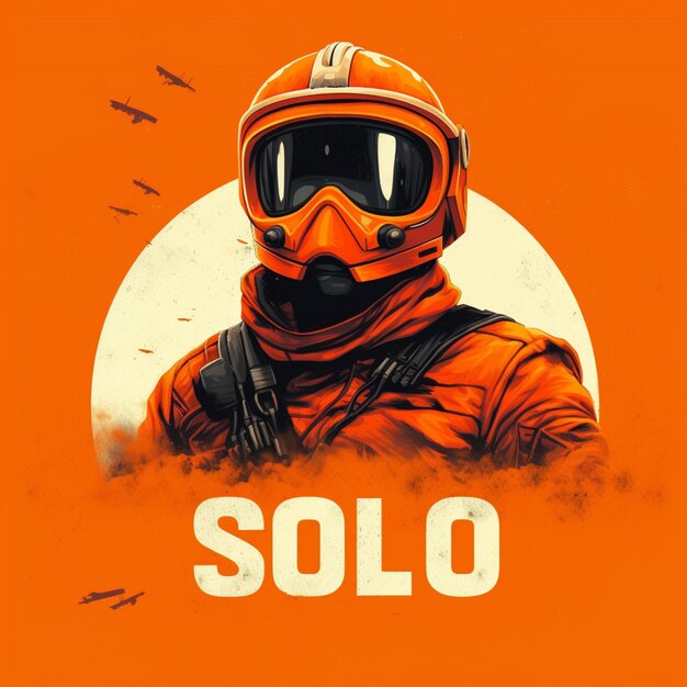 Solo norway orange flavored with white background