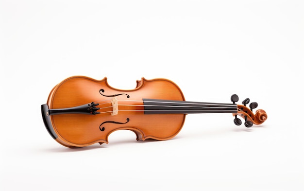 Solo viool elegantie in isolatie onthuld geïsoleerd op een witte achtergrond