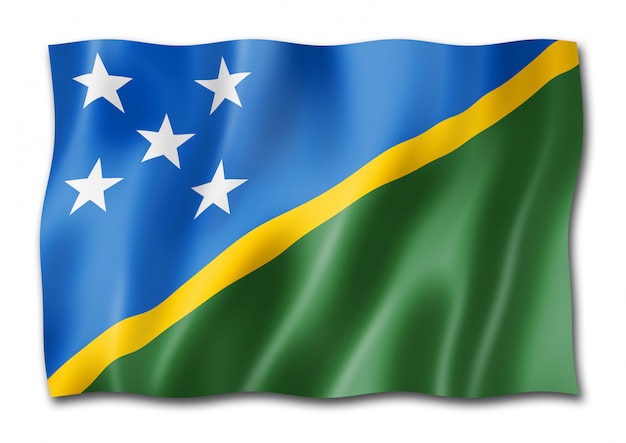 Solomon Islands flag isolated