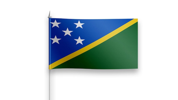 白い背景にソロモン諸島の旗