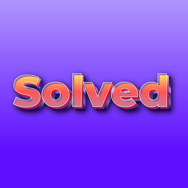 SolvedText effect JPG gradient purple background card photo