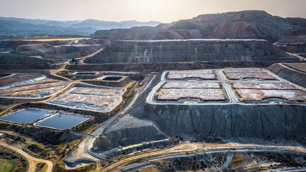 Solvent extraction plant at copper mine in Skouriotissa Cyprus