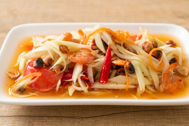 Som Tum - Spicy papaya salad  - Thai food style