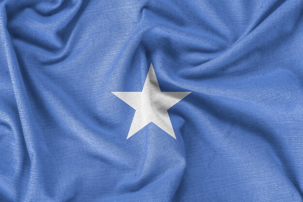 Foto tessuto di seta realistico del fondo della bandiera del paese della somalia