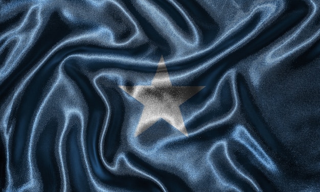 Somalia flag - Fabric flag of Somalia country, Background of waving flag by textile.