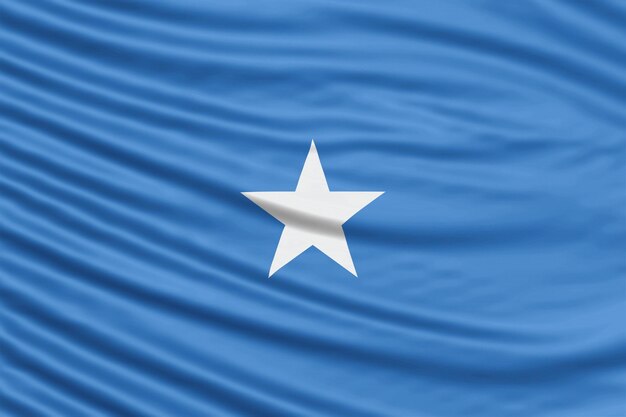 Somalia flag wave close up, national flag background