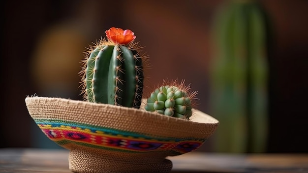 Sombrero e Cactus generated by AI