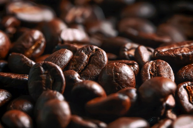 Photo some beautiful freshly baked coffee beans