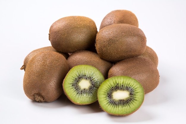 Some kiwis over a white isolated. Fresh fruits