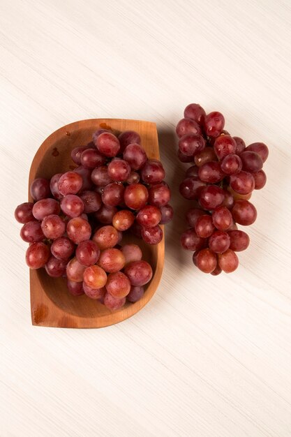 Some red grapes. Fresh fruits.