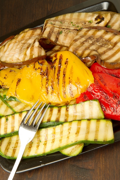 Some vegetables grilled