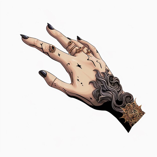 Фото У кого-то есть татуировка на руке и звезда на пальце.