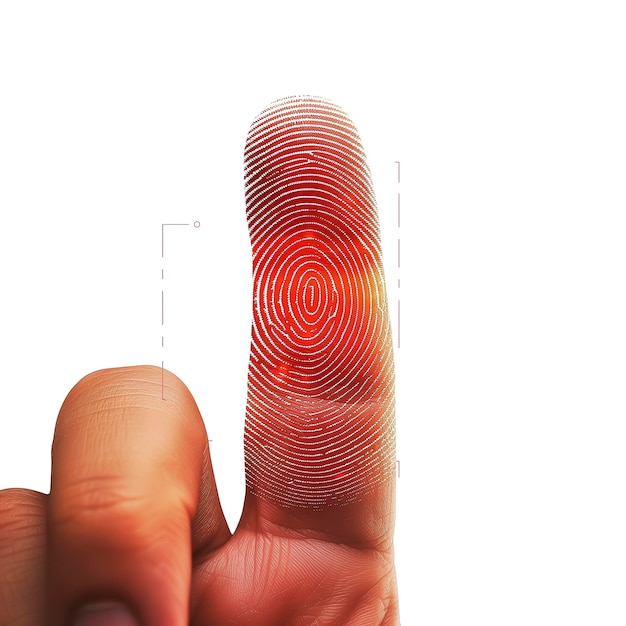 Someone is holding a finger with a fingerprint on it Hand Stock Photos