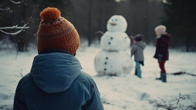 Photo someone playing in the snow