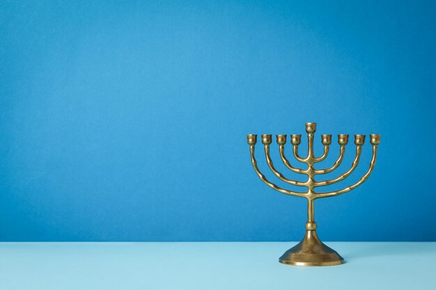 Soncept of jewish holiday hanukkah space for text