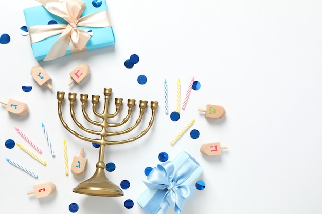 Soncept of Jewish winter holiday Hanuka holiday