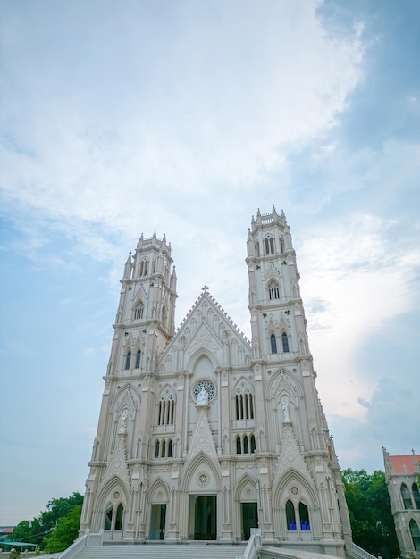 Song Vinh Church also known as Parish Song Vinh in Phu My which attracts tourists to visit spiritually on weekends in Vung Tau Vietnam Song Vinh Church have construction building look like France